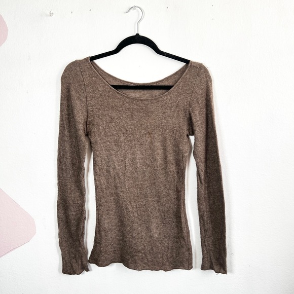 Velvet by Graham & Spencer Tops - Velvet By Graham & Spencer Brown Wool Blend Sweater Sz Small‎